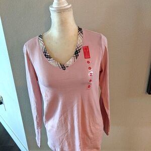 New Charter Club Pink Pajama Top M